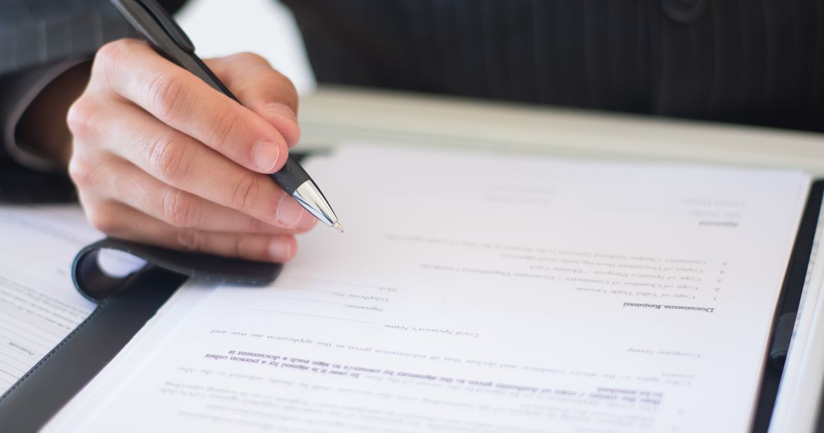 Patient signing an Advance Beneficiary Notice form