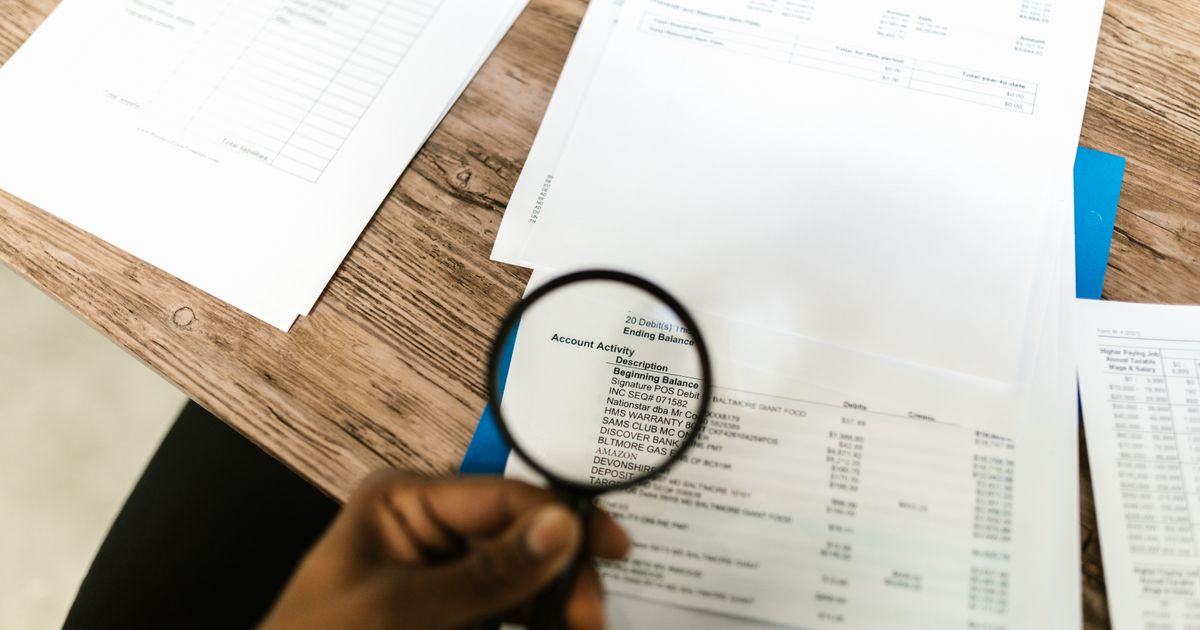 Checking a document closely for billing errors