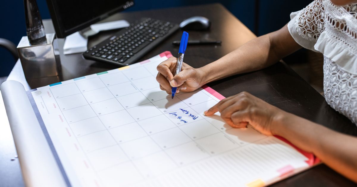 Calendar and planner used to track claim filing deadlines